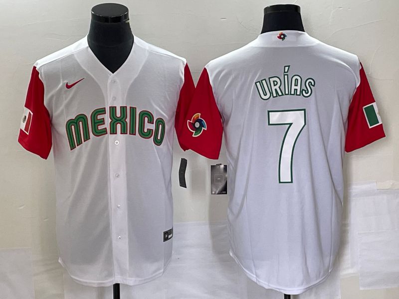 Men 2023 World Cub Mexico #7 Urias White white Nike MLB Jersey14->more jerseys->MLB Jersey